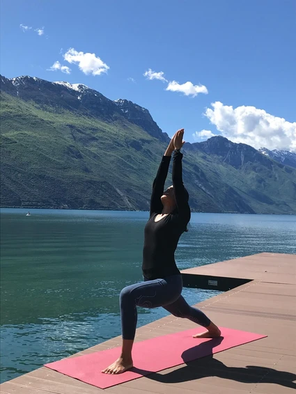 Join us for a Vinyasa Yoga class at Lake Garda 8